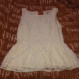 Lace peplum top